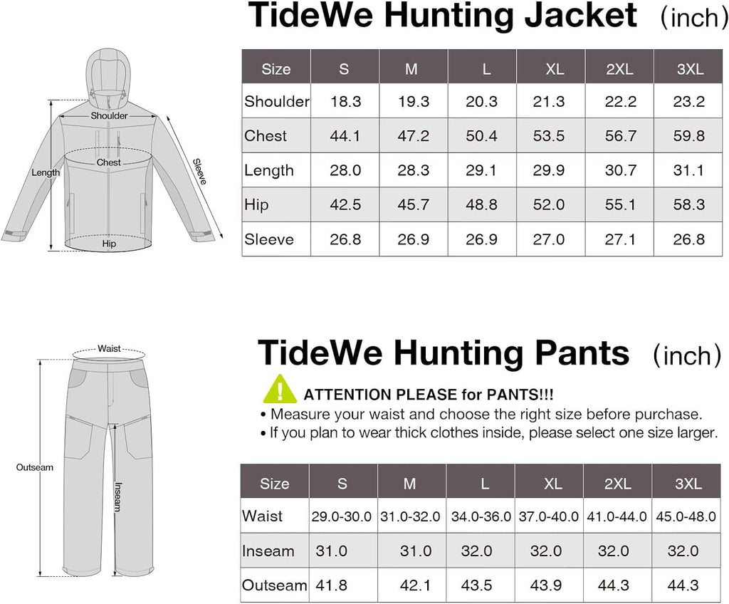 Hunting Jacket and Pants with Fleece Lining J2268