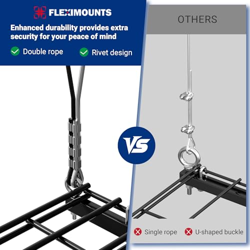 Carbon Black 4x4 Ft Heavy-Duty Overhead Garage Storage Rack F9540