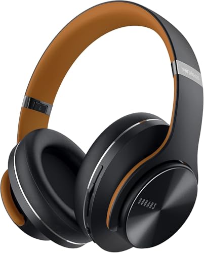 Bluetooth Headphones Over Ear, 90 Hours Playtime, Wireless, Noise Isolating, HiFi Stereo, Black Q55175