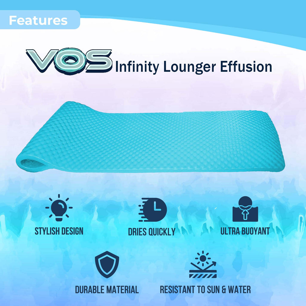 Seafoam Blue Foam Swimming Pool Lounger Mat J76211