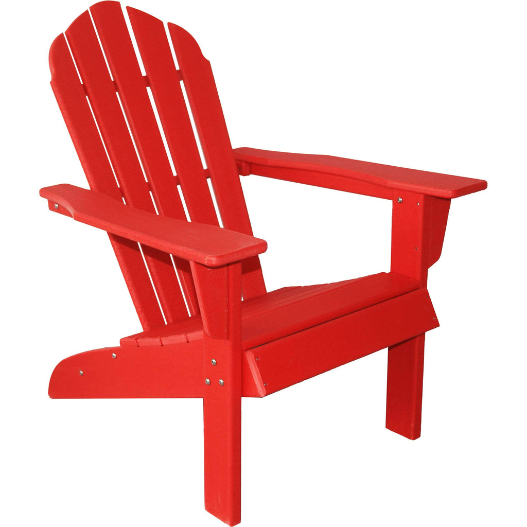 Resin Teak Red Plastic HDPE Poly Lumber Adirondack Chair B88339