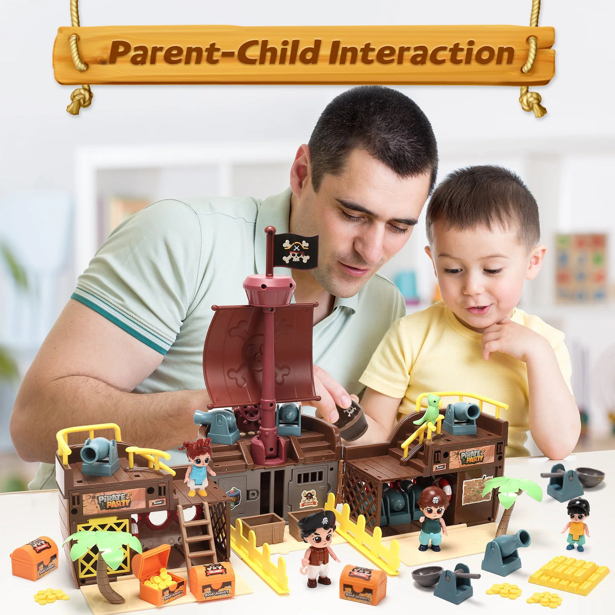 Brown Pirate Boat Toys C842767