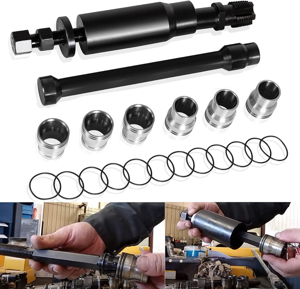 Injector Sleeve Cup Removal Installation Tool with Parts Kit for CAT 3126 C7 C9 HUEI Injectors S835