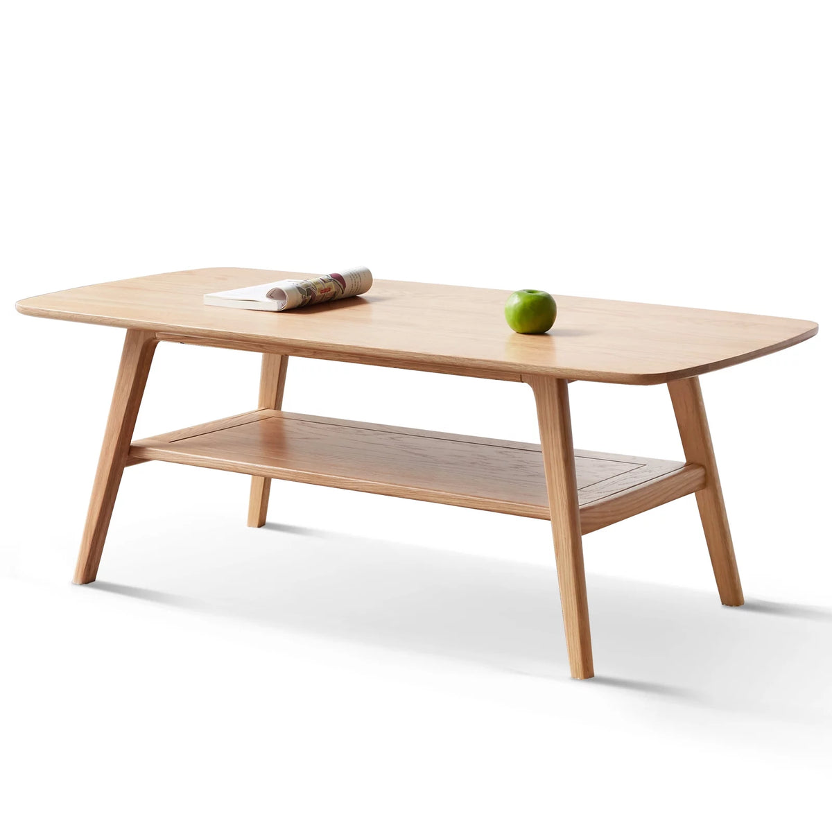 Solid Wood Coffee Table with Storage Shelf A93731
