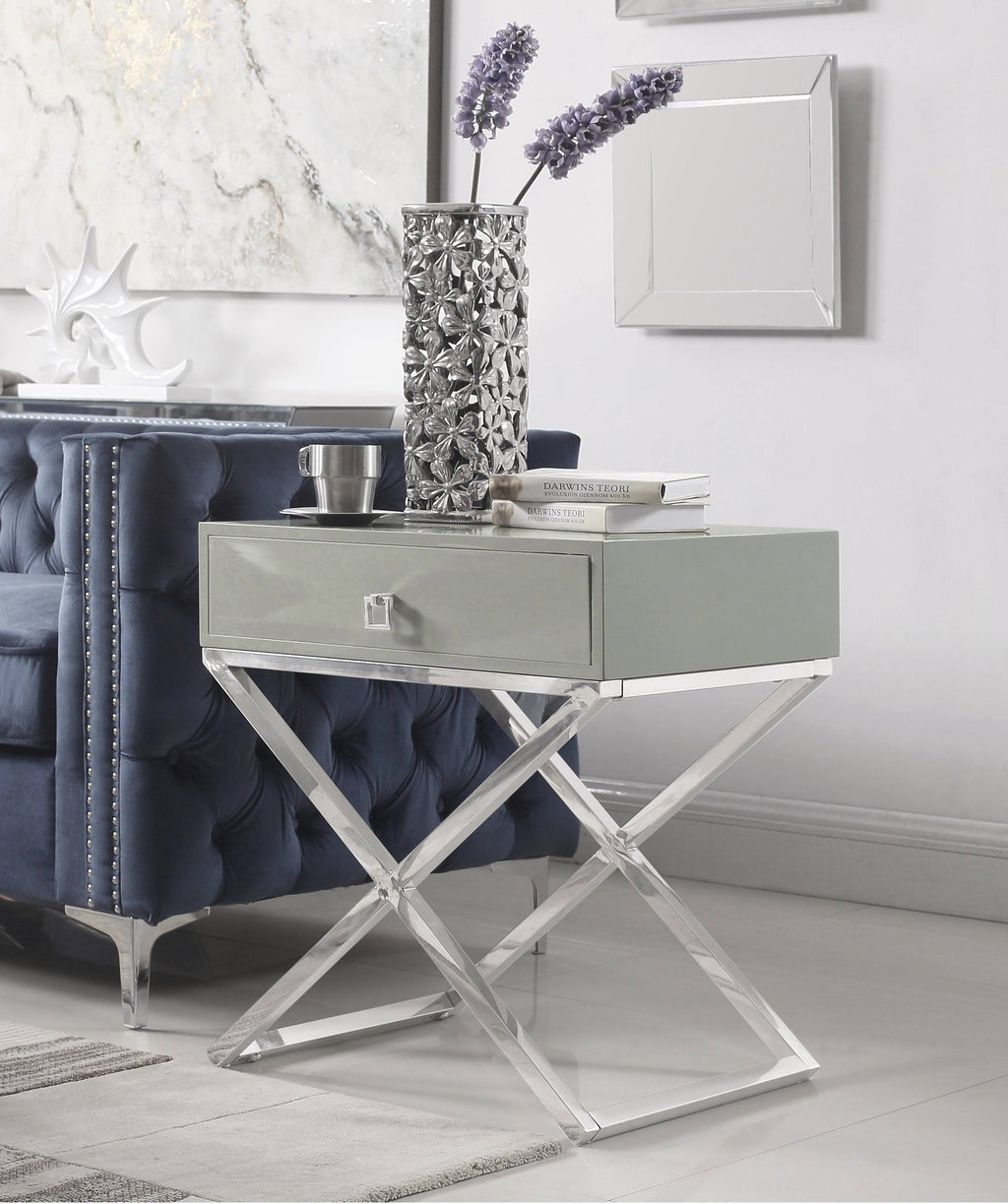 Grey Side Table A490