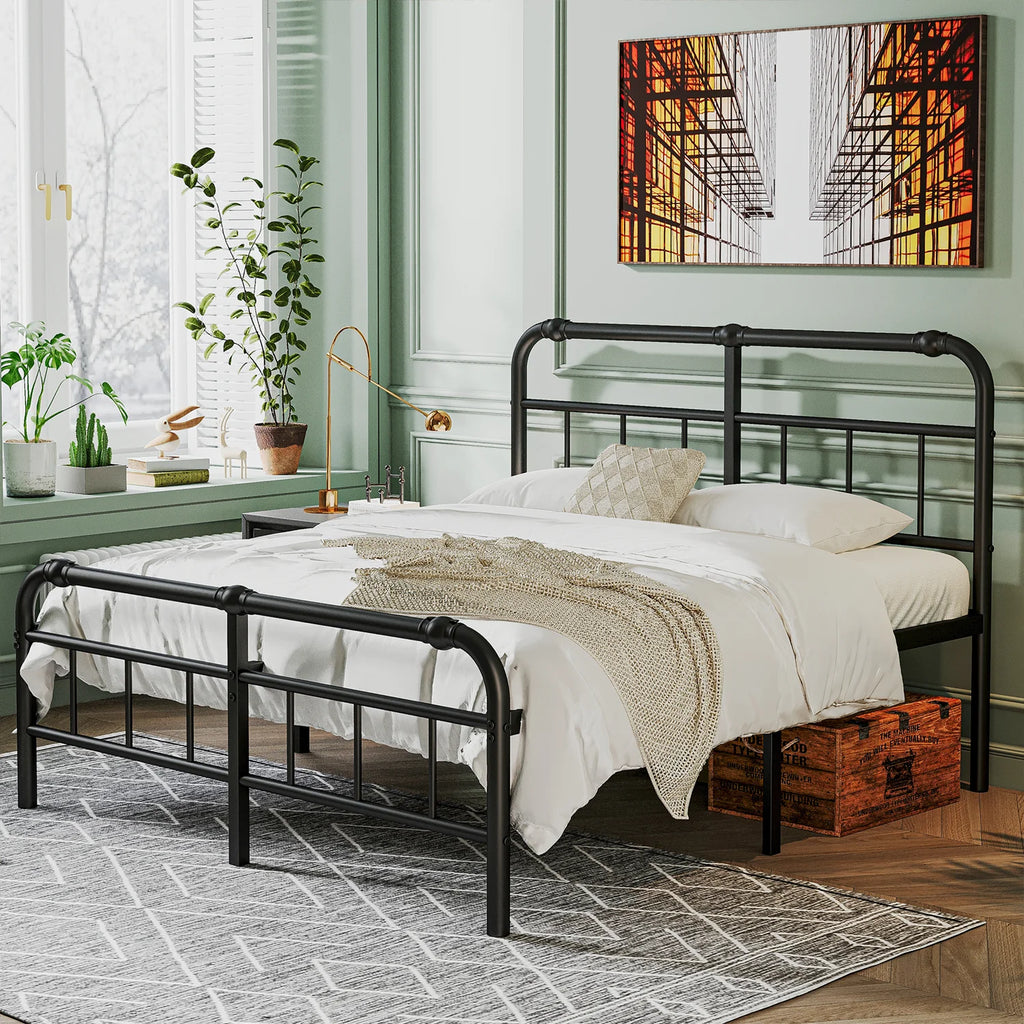 King Bed Frame with Headboard and Footboard X927805