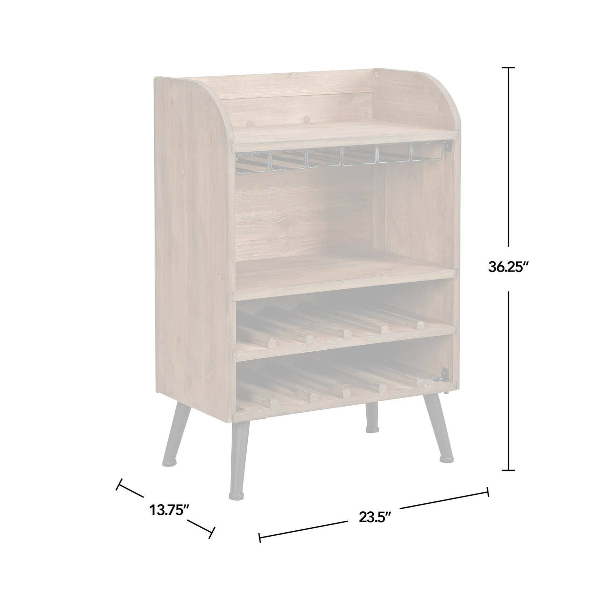 Brown Wood Bar Cabinet L4265