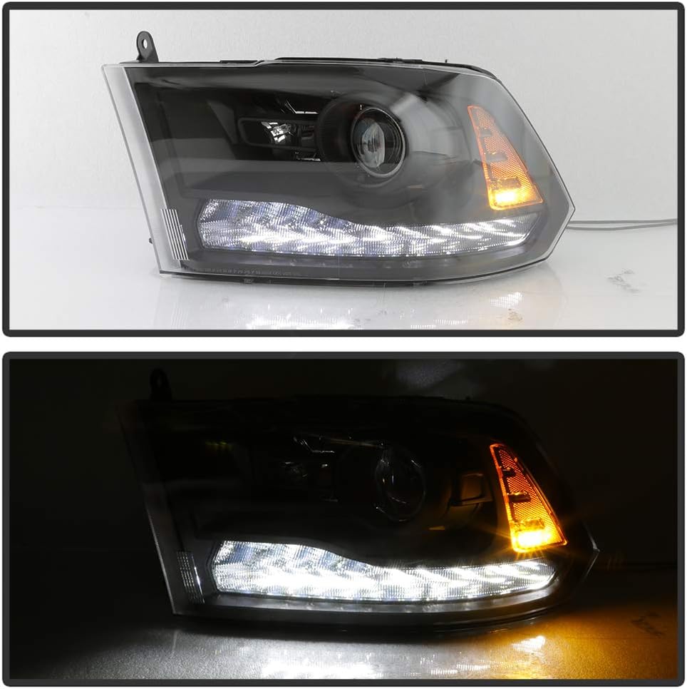 White LED DRL Headlights Assembly H333
