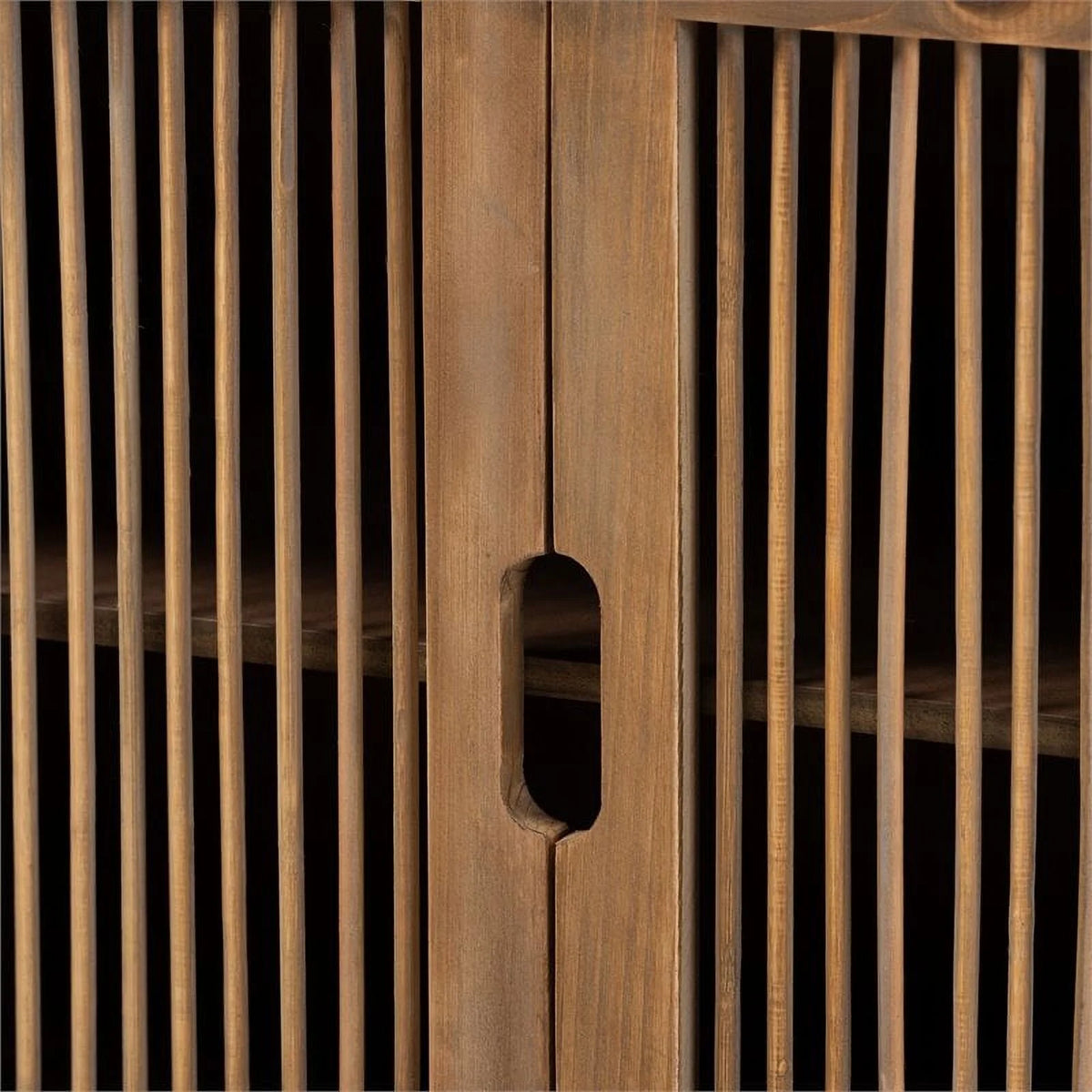 Medium Oak 2-Door Wood Storage Cabinet G791