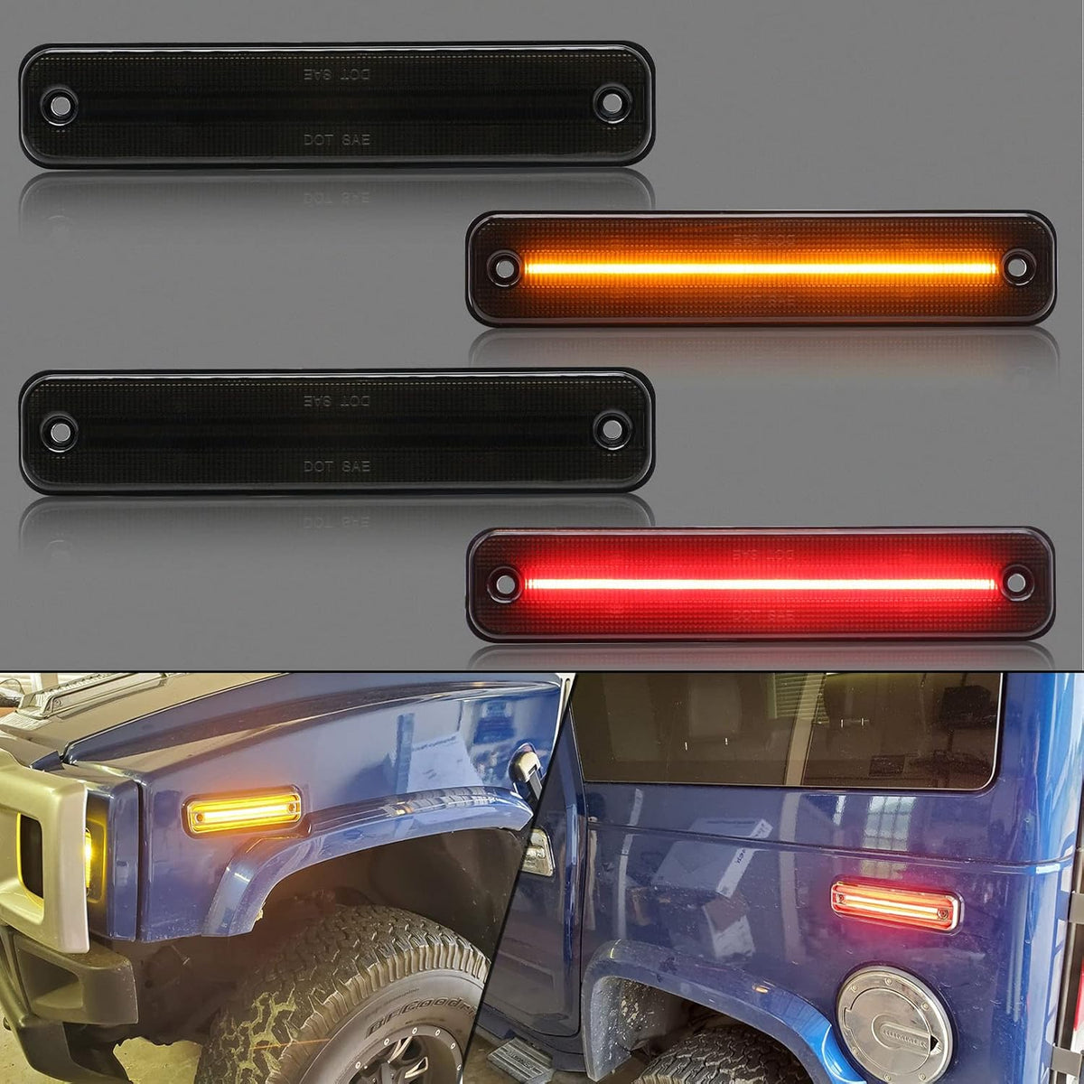 Smoke Lens LED Cab Roof Light Kit 10pcs T906516