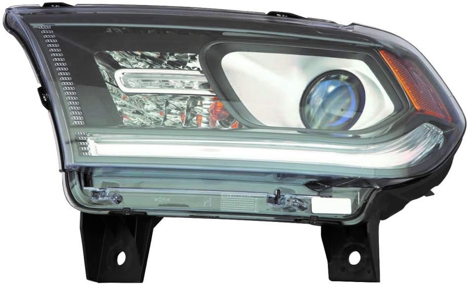 Headlight Assembly for Dodge Durango 2014 2015 Black Trim Passenger Side S72968
