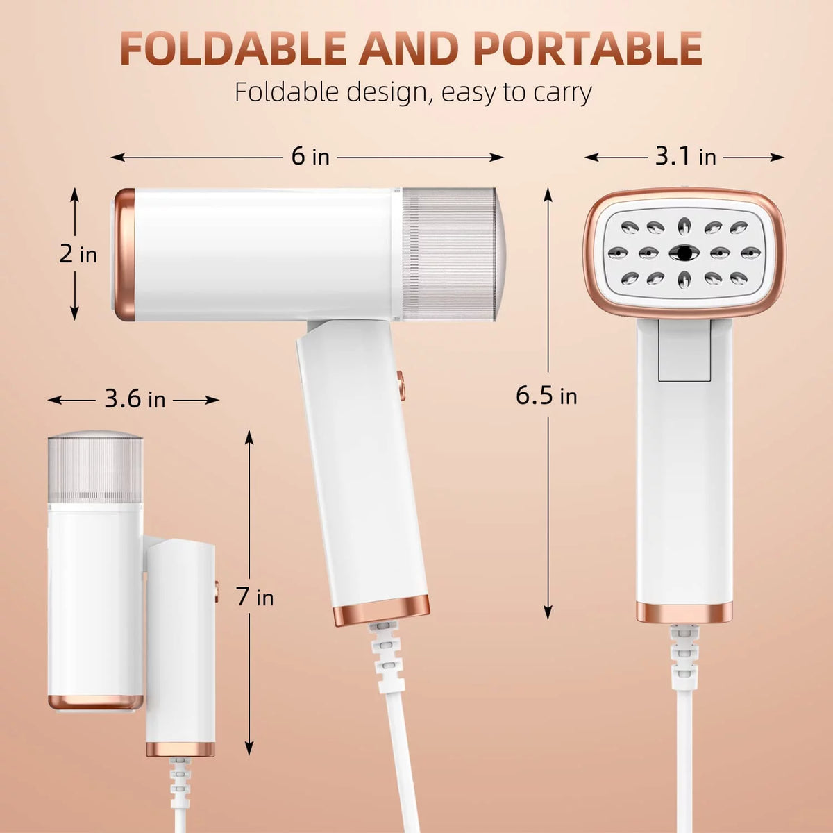 Portable Foldable Handheld Clothes Steamer 1000W 120ml A8600