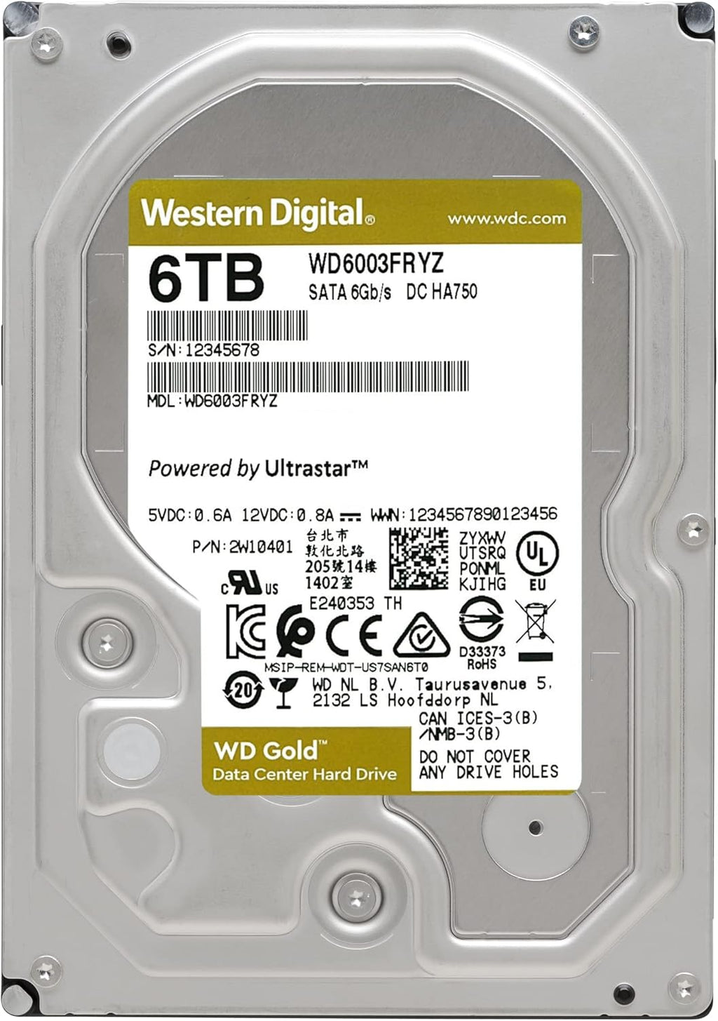 6TB 7200 RPM SATA 3.5 Internal Hard Drive K422
