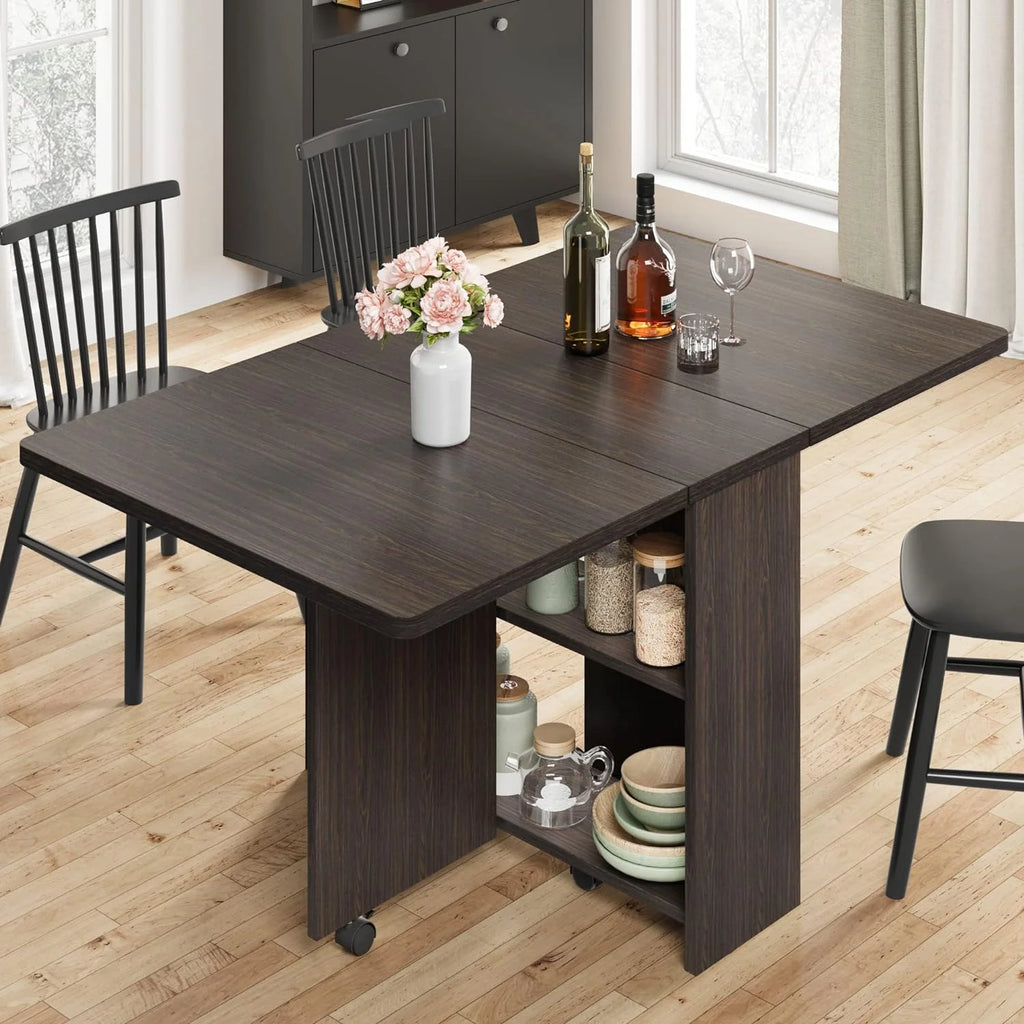 Space Saving Folding Dining Table with 2 Tier X327