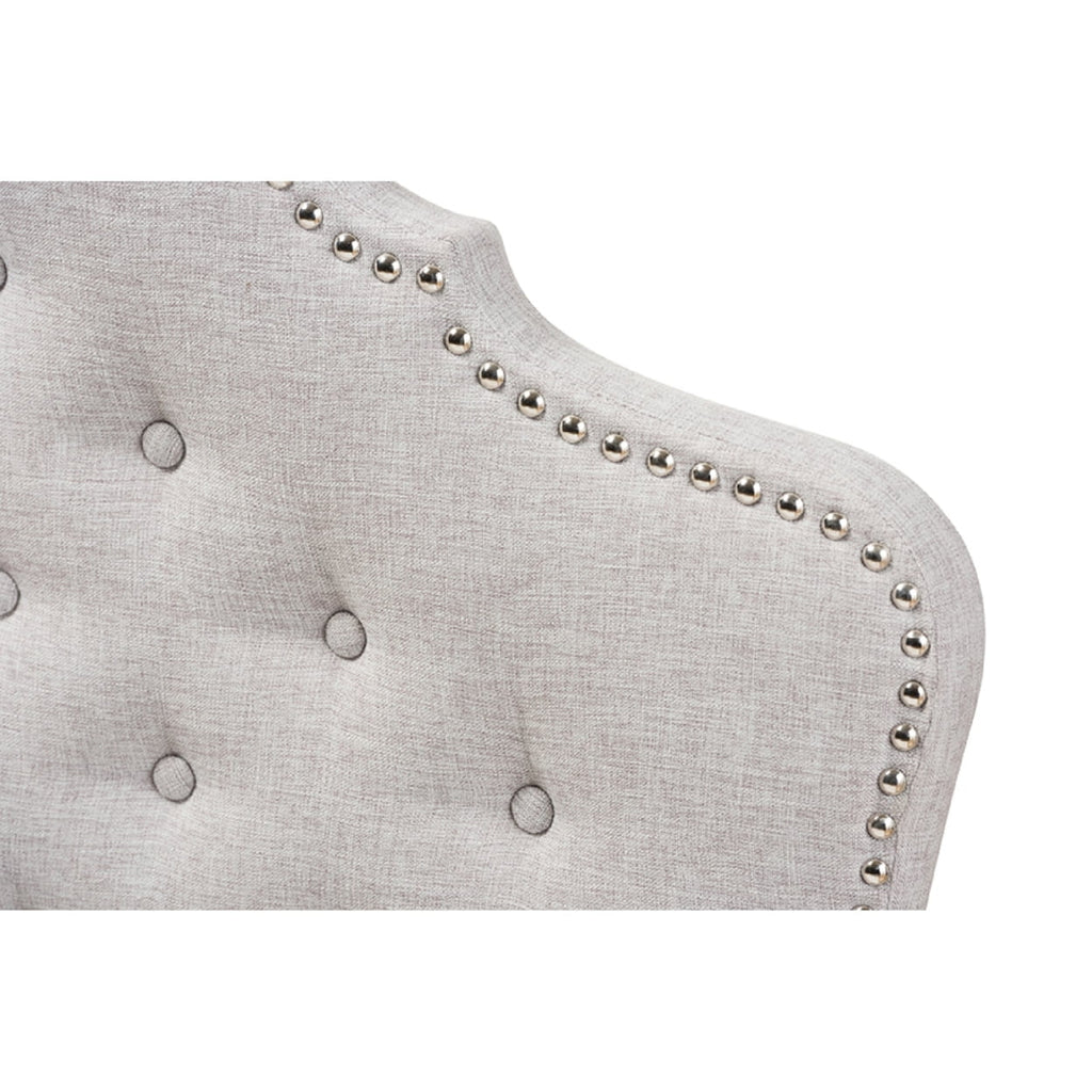 Greyish Beige Fabric Full Size Headboard U128