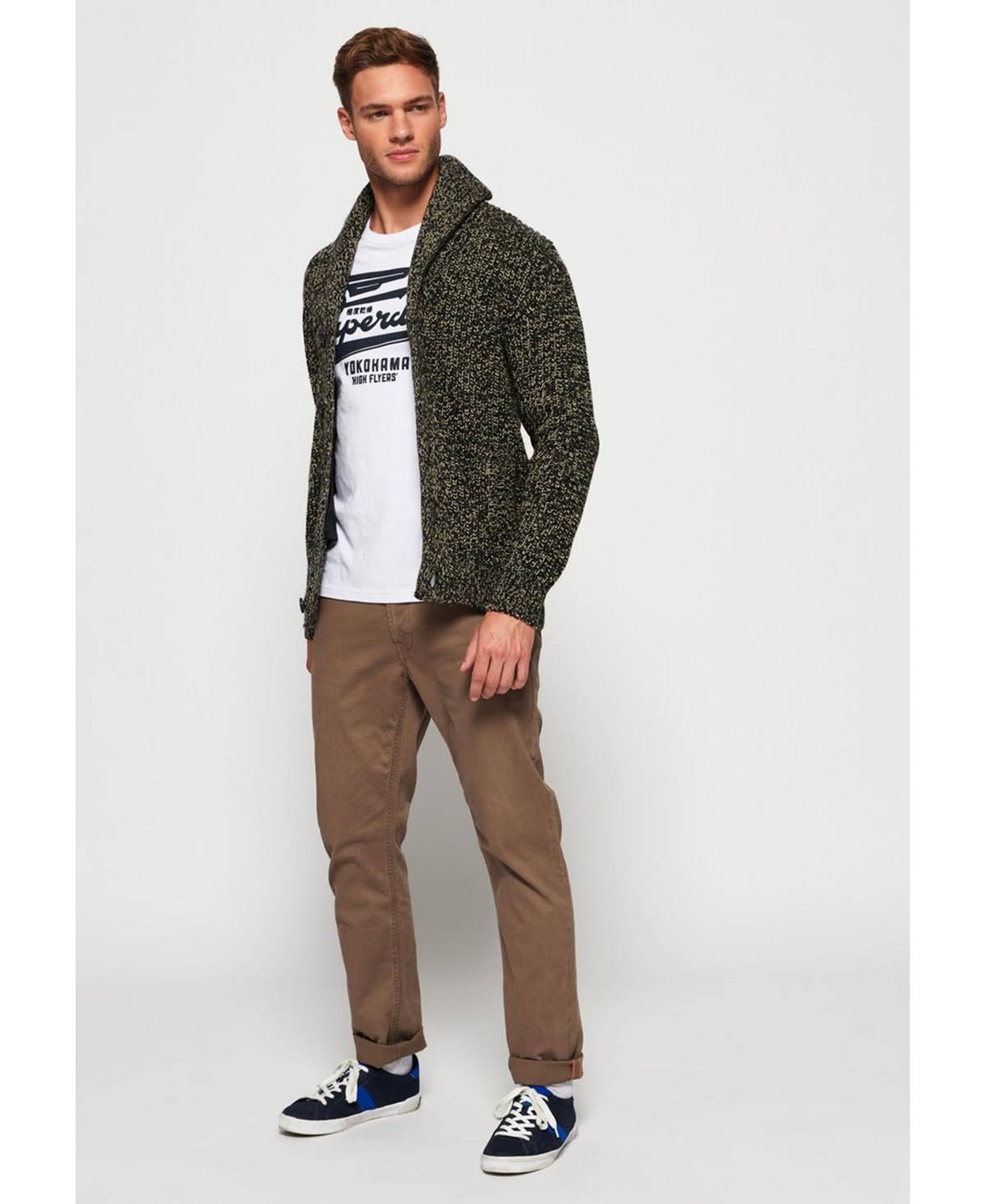 Grey Shawl Cardigan J676
