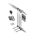 3 Pack Microphone Boom Arm Stand Holder XLR Cable Dynamic Mic Clip Z4711
