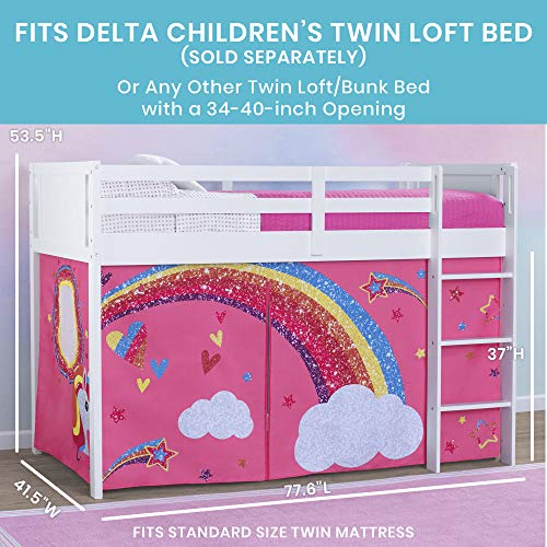 Loft Bed Tent Curtain Set for Low Twin P176