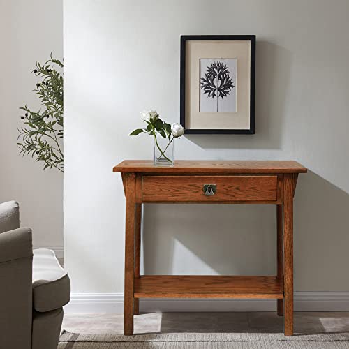 Medium Oak Wood Console Table K193936