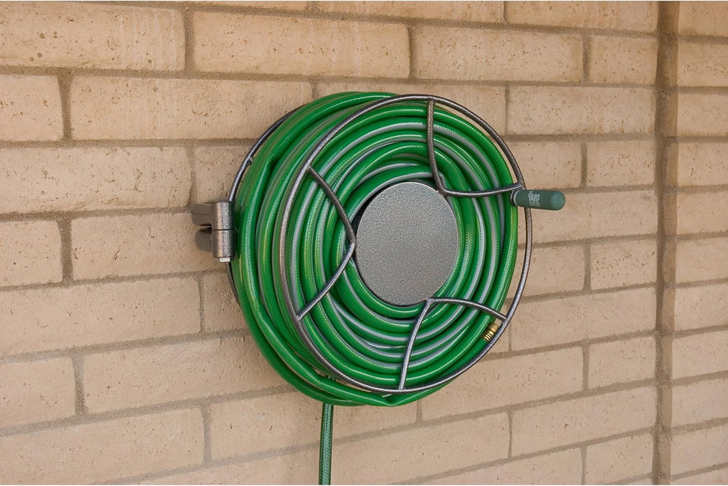 Swivel Hose Reel Wall Mounted Heavy Duty Metal Garden Hose Holder O537865
