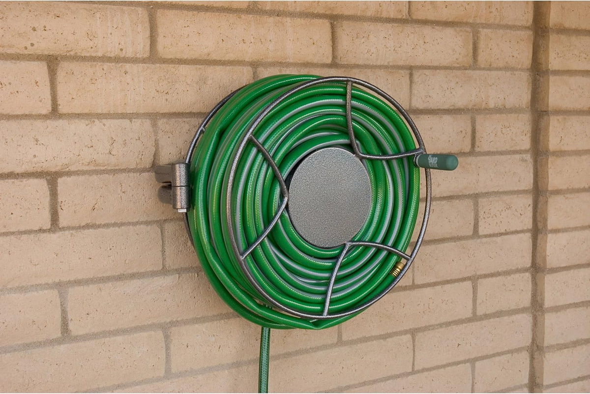 Swivel Hose Reel Wall Mounted Heavy Duty Metal Garden Hose Holder O537865
