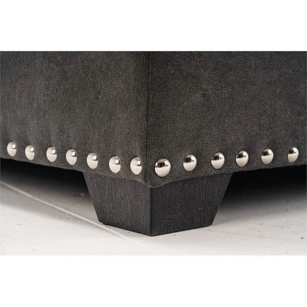 Gray Linen Fabric Indoor Chaise Lounge C539