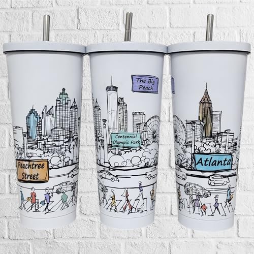 25 Oz Vacuum Insulated Stainless Steel Tumbler with Lids & Straw C321