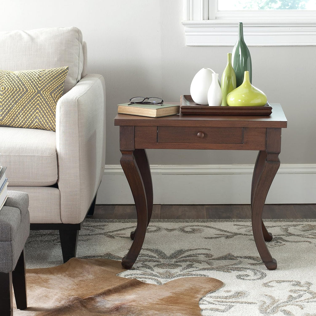 Brown One Drawer Storage Side Table I72801