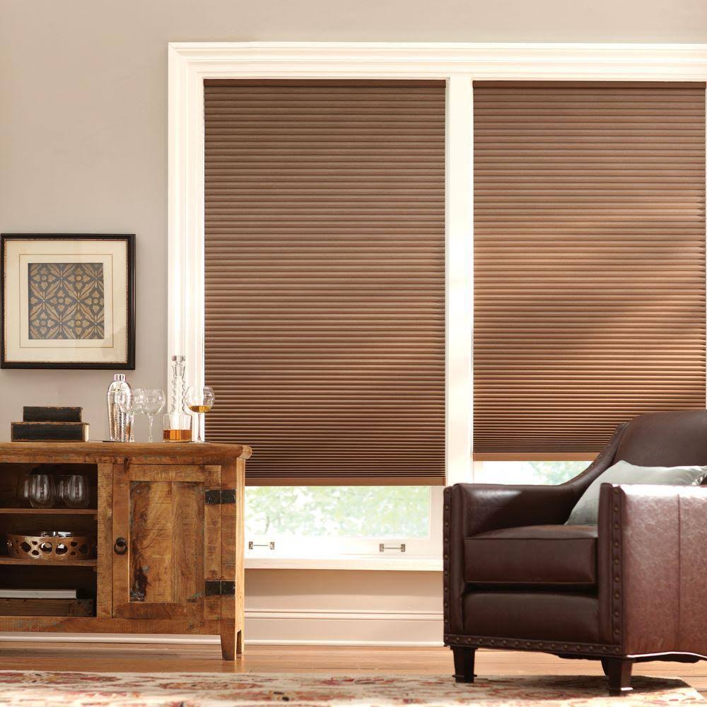 Cordless Blackout Cellular Shade 66.5 in. W x 72 in. L Brown W512019