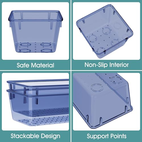 25 PCS Clear Plastic Drawer Organizer Set, 4 Sizes Y941