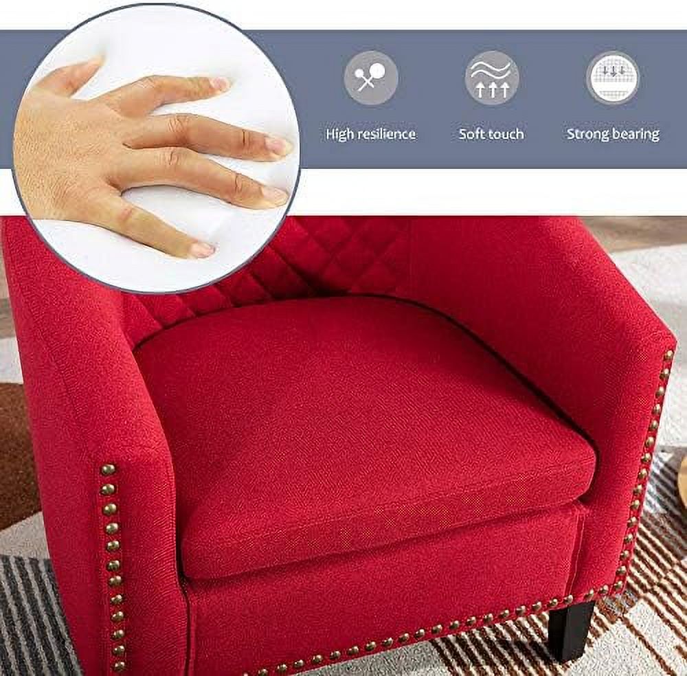 Brown Leather Upholstered Accent Arm Chair with Solid Wood Legs O4836