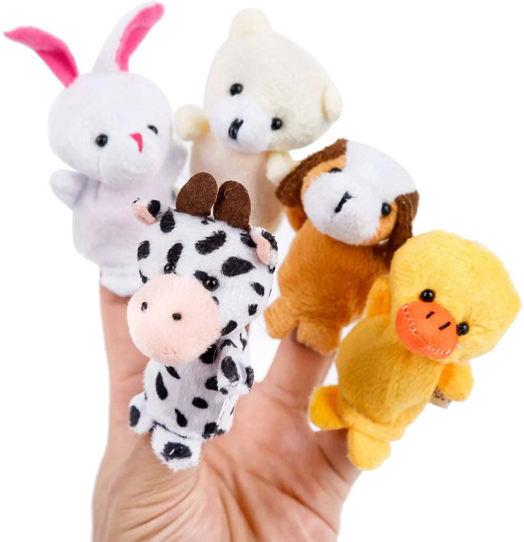 20 PCS Soft Velvet Animal Finger Puppets Toys V952