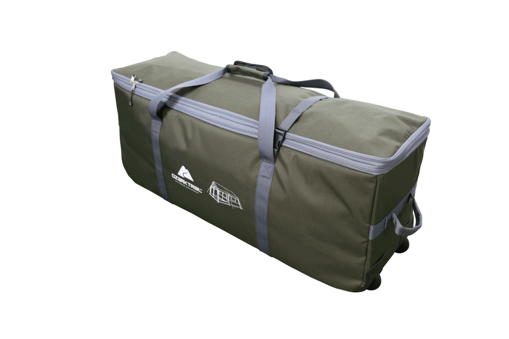 12 Person 3-Room Cabin Tent, Green F705447
