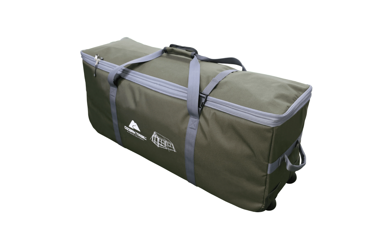 12 Person 3-Room Cabin Tent, Green F705447