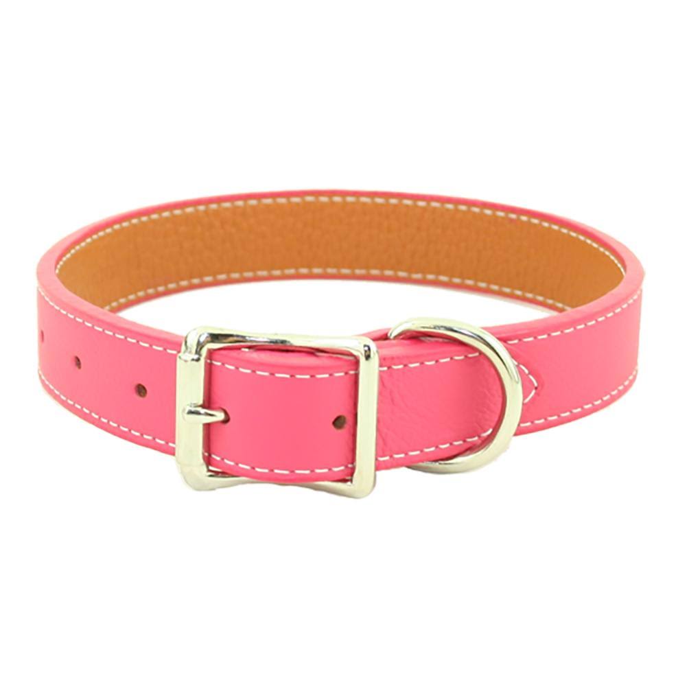 Navy Blue Italian Leather Dog Collar X51281