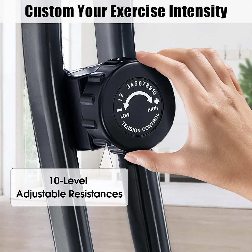 Folding 3-in-1 Recumbent Exercise Bike with Arm Resistance Bands V520100