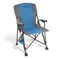 Tan & Gray Heavy-Duty Folding Camping Quad Chair with Cup Holder B721765