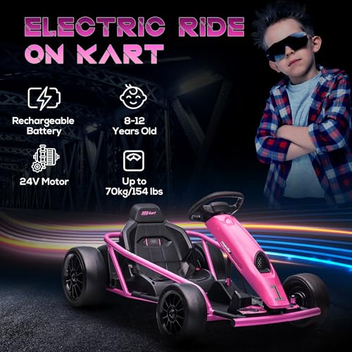 White 24V Electric Go Kart T8610