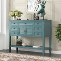 Green 7 Drawer Console Table with Cabinet H99380