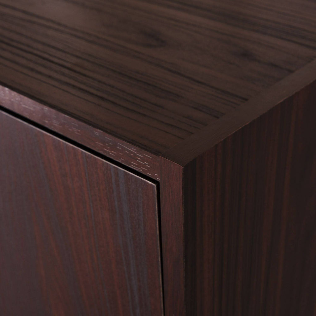 2-Piece Coffee Brown Desk and Bookcase V764