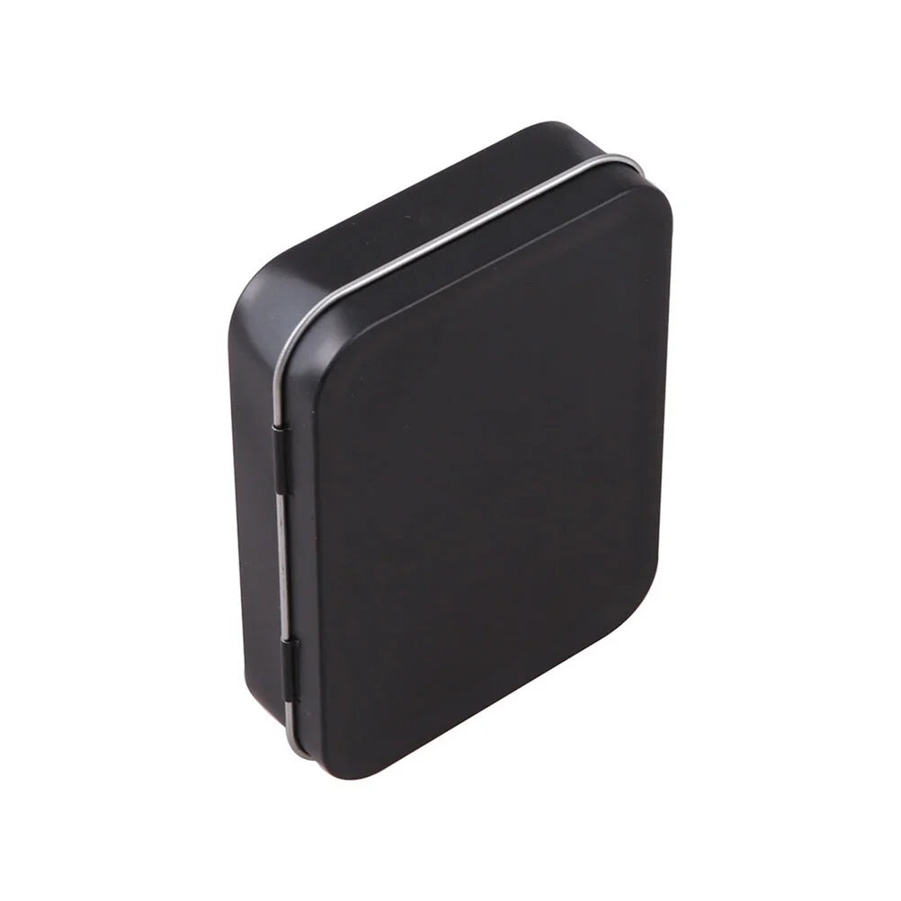 5 PCS Mini Rectangular Tin Storage Boxes with Lids Black J531