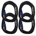 Four Pack of Speakon to 1/4 Speaker Cables 15' E841905