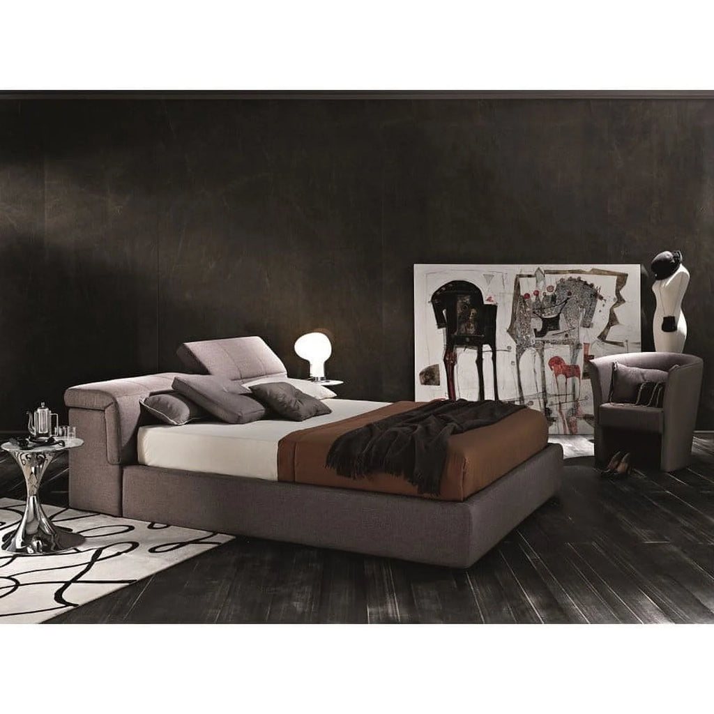 Queen Size Taupe Storage Bed B3748
