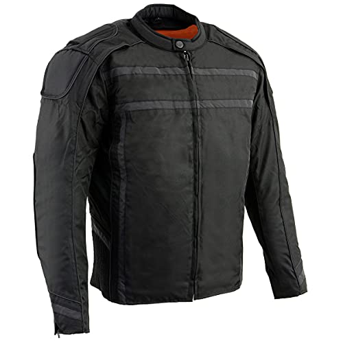 Milwaukee Leather Men's Armored Textile Motorcycle Rider Jacket I85479