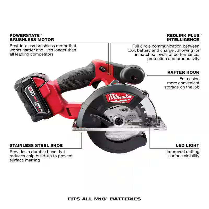 18V Brushless Cordless 5-3/8 in. Circular Saw with Starter Kit L842448
