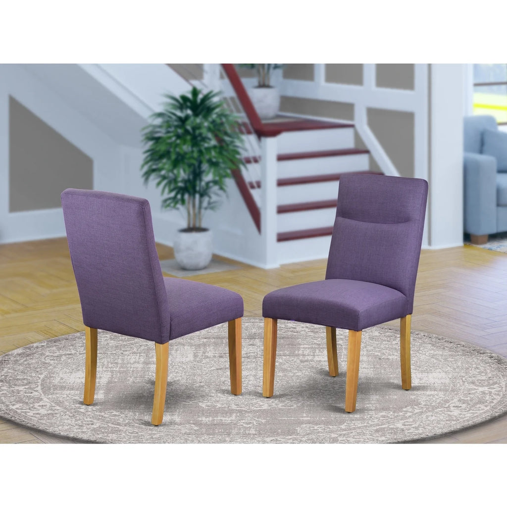 Set Of 2 Parson Chair With Oak Finish Leg And Linen Fabric O3338