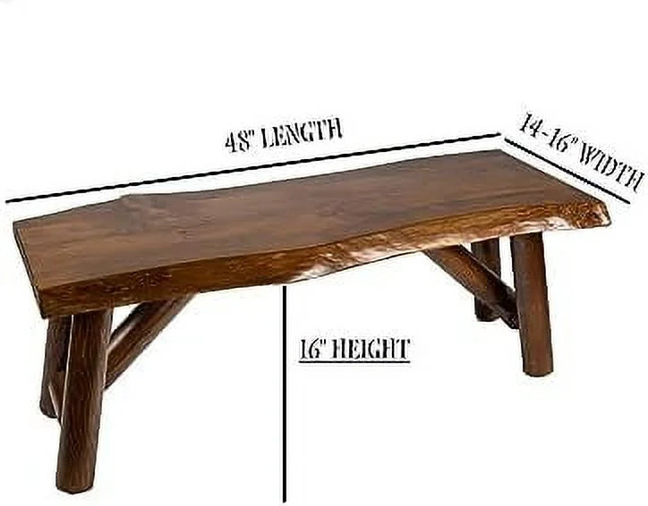 Rustic Pine & Cedar Wood Bench I70610
