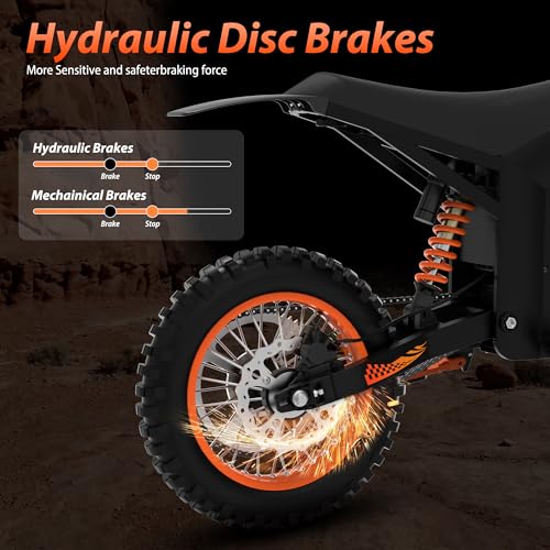 14"/12" Fat Tire 2000W Electric Dirt Bike with 48V 21AH Battery Y800