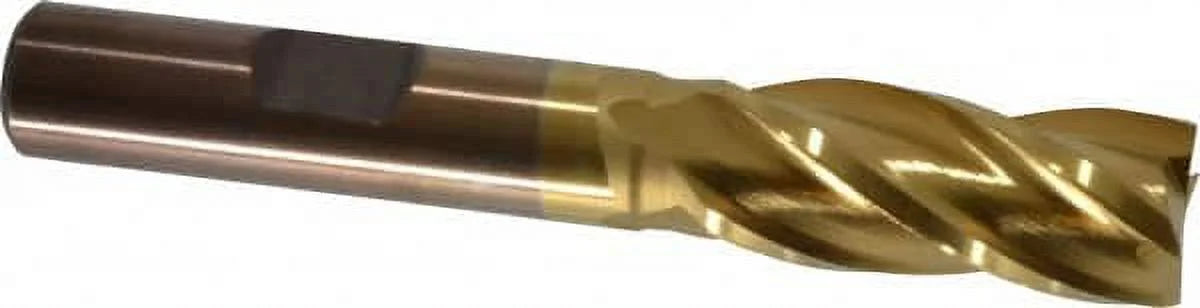 7/16" 4 Flute HSS Square End Mill TiN Finish T5138