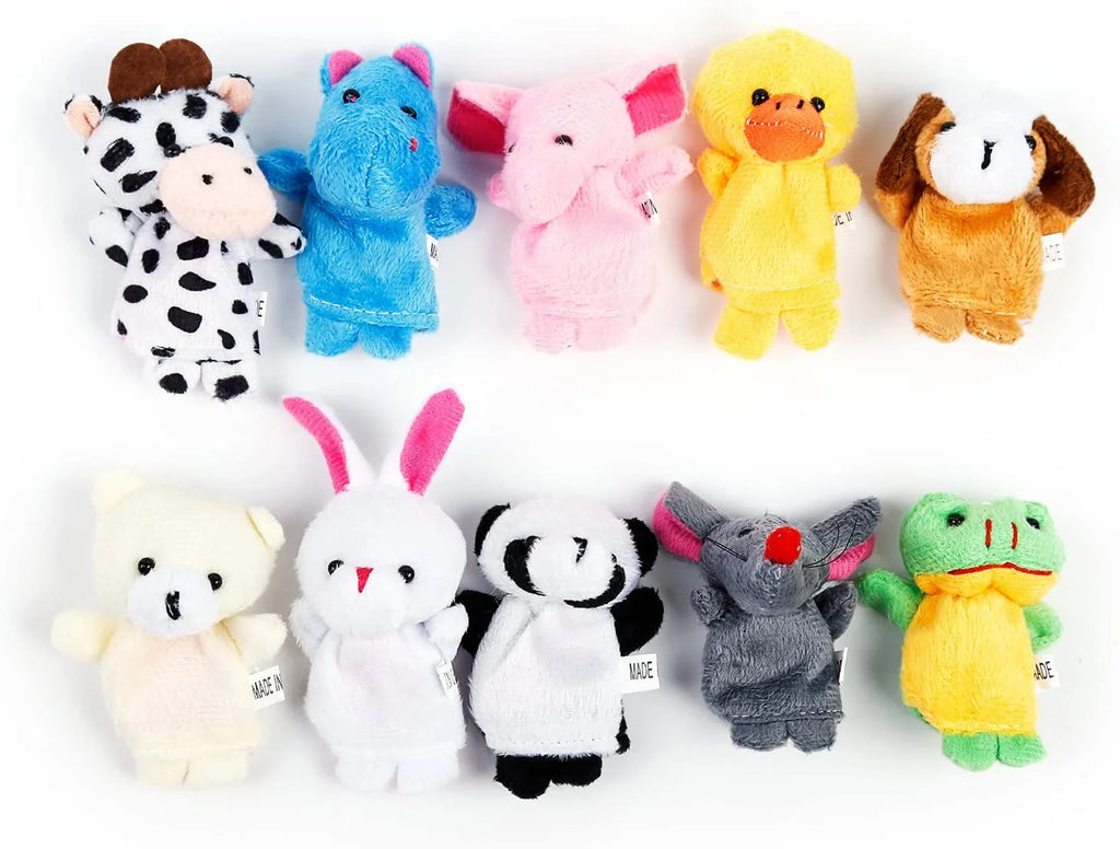 20 PCS Soft Velvet Animal Finger Puppets Toys V952
